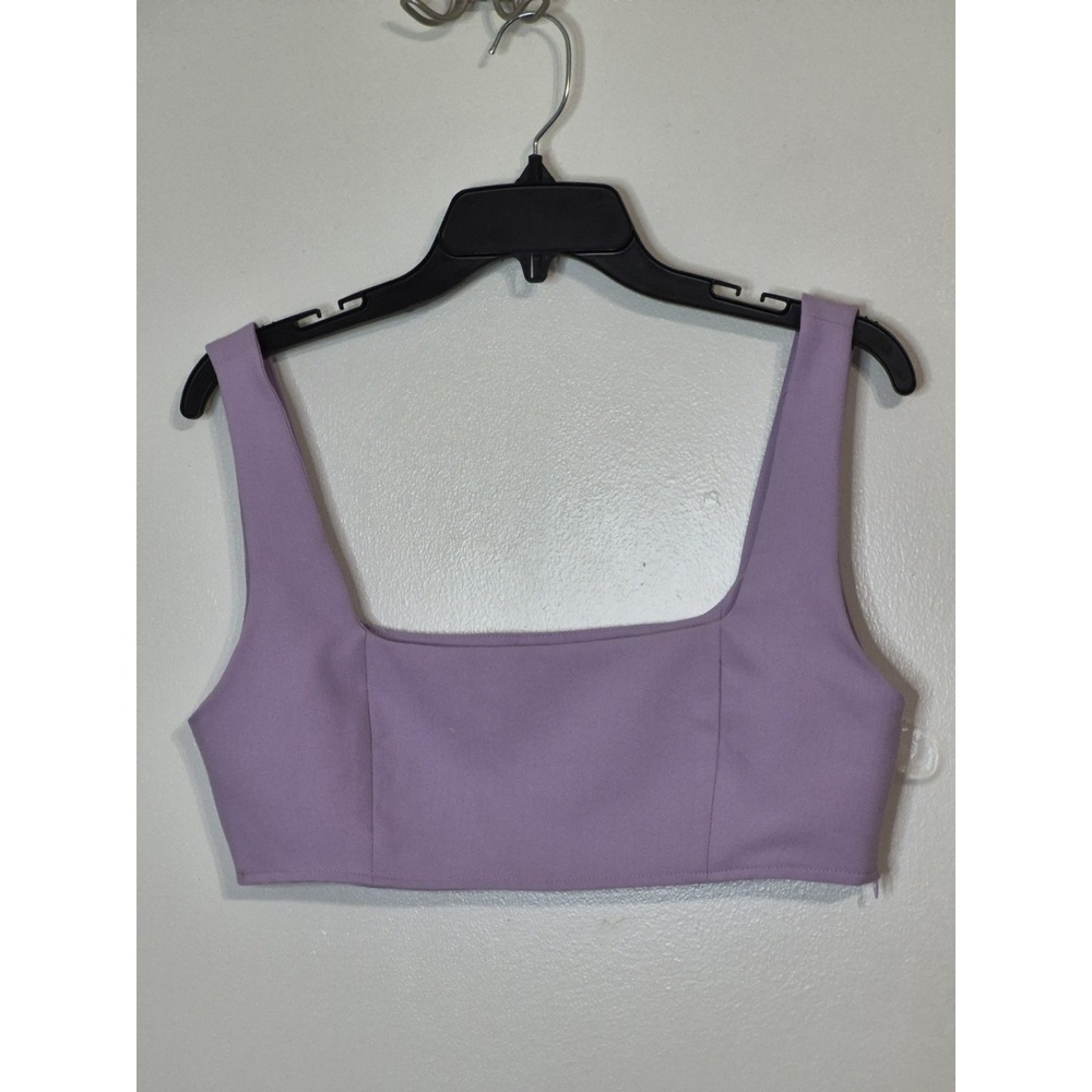 Princess Polly Womens Crop Top Size US Size 8 Purple Minimalist Summer Coastal
